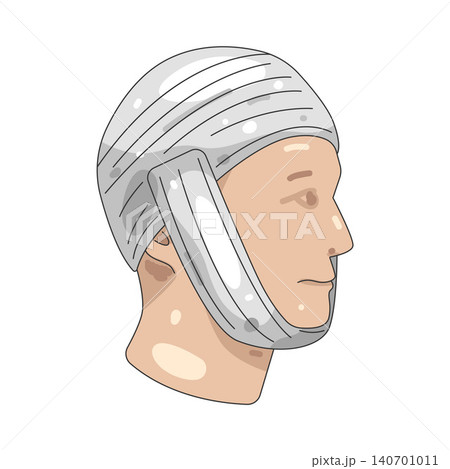 Illustration of Bandaged head and jaw Illustration of Bandaged head and jaw 140701011