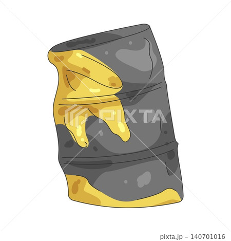 Illustration of Leaking oil drum Illustration of Leaking oil drum 140701016