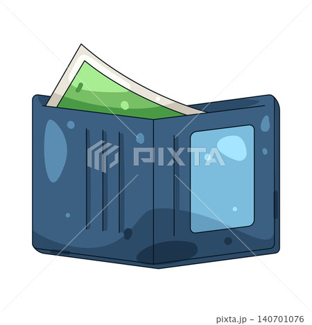Illustration of Wallet with cash Illustration of Wallet with cash 140701076