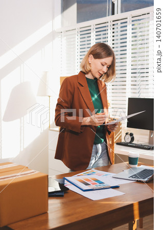 Fashion designer woman and typing on laptop in shop for email project or online order of fabric in creative startup Serious tailor computer and small business for clothes or textile in : Generative AI Fashion designer woman and typing on laptop in shop for email project or online order of fabric in creative startup Serious tailor computer and small business for clothes or textile in : Generative AI 140701659