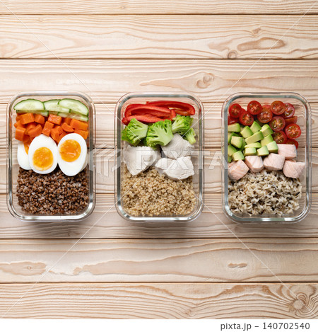 Meal prep food healthy lunch boxes 140702540