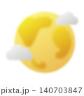 雲がかかったぼやけた満月のアイコン 140703847