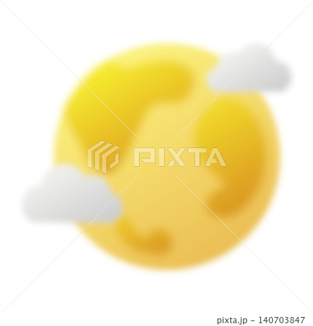 雲がかかったぼやけた満月のアイコン 140703847