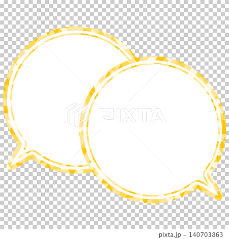 Stained glass style speech bubble, triangular pattern, overlapping conversation 140703863