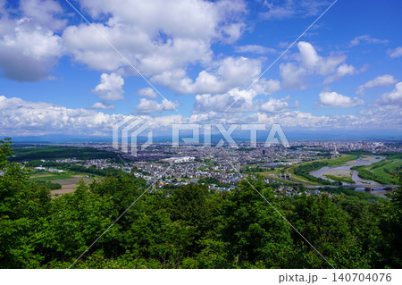 嵐山展望台から見る旭川市街地 140704076