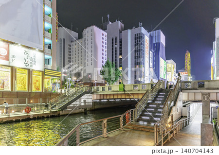 大阪夜景 道頓堀 道頓堀橋 大阪府大阪市 大阪夜景 道頓堀 道頓堀橋 大阪府大阪市 140704143