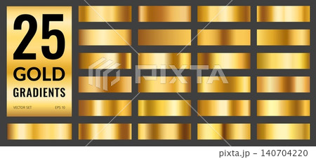 Luxury gold foil palette, golden and brass metallic gradient gradation. Rectangular yellow metal swatches in brass, copper and zinc alloy colors, gold or bronze foil palette strips with smooth texture Luxury gold foil palette, golden and brass metallic gradient gradation. Rectangular yellow metal swatches in brass, copper and zinc alloy colors, gold or bronze foil palette strips with smooth texture 140704220