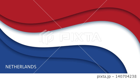 Paper cut flag of Netherlands, 27 April King Day national holiday papercut banner with flowing layered red, white and blue waves. Tricolor symbol of pride and festive spirit for King Day celebration Paper cut flag of Netherlands, 27 April King Day national holiday papercut banner with flowing layered red, white and blue waves. Tricolor symbol of pride and festive spirit for King Day celebration 140704238