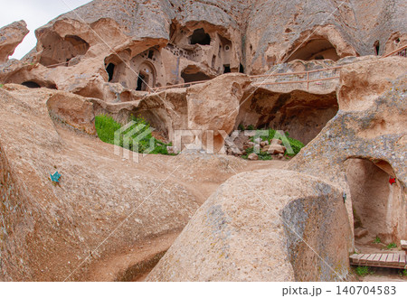 Ancient Cave Dwellings in Cappadocia, Turkey Ancient Cave Dwellings in Cappadocia, Turkey 140704583