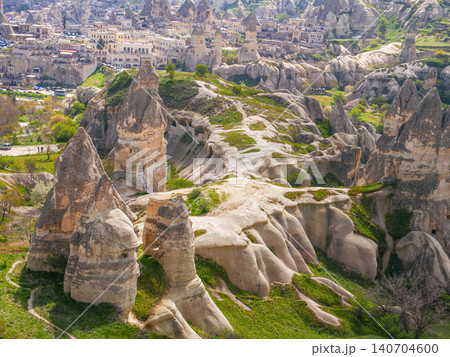 Fairy Chimneys and Rock Formations in Cappadocia, Turkey 140704600