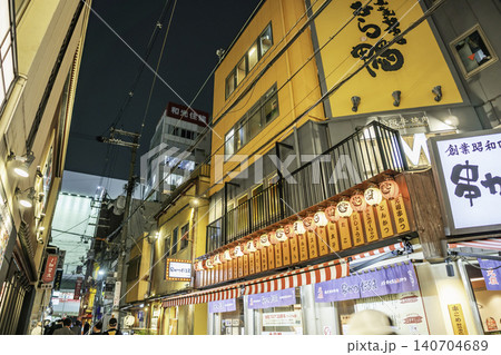 大阪夜景 道頓堀 堀之側筋 大阪府大阪市 大阪夜景 道頓堀 堀之側筋 大阪府大阪市 140704689