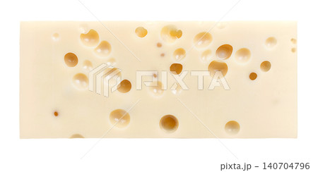 Emmental cheese, whole block, isolated, from above. Piece of a yellow, medium-hard cheese, made from pasteurized cow's milk. A Swiss-type cheese with natural holes, and savory but mild taste. Photo Emmental cheese, whole block, isolated, from above. Piece of a yellow, medium-hard cheese, made from pasteurized cow's milk. A Swiss-type cheese with natural holes, and savory but mild taste. Photo 140704796