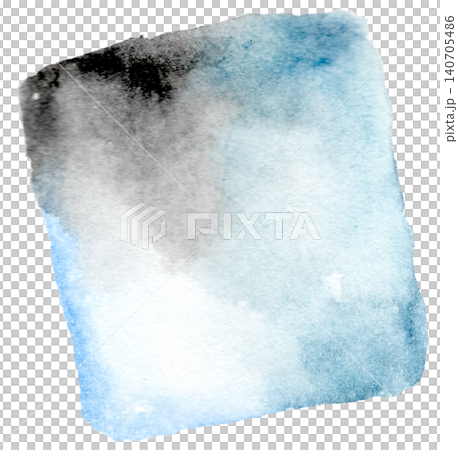 Watercolor - Square - Blue and Black Watercolor - Square - Blue and Black 140705486