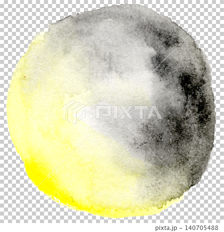 Watercolor - Circle - Yellow and Black Watercolor - Circle - Yellow and Black 140705488