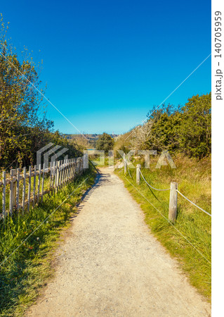 Walkway in the Natural reserve (Natural resources) Marisma de Joyel. Cantabria, Spain, Europe Walkway in the Natural reserve (Natural resources) Marisma de Joyel. Cantabria, Spain, Europe 140705959