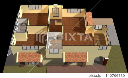 3D illustration of interior project 3D illustration of interior project 140706380
