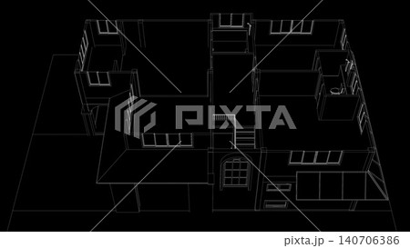 3D illustration of interior project 3D illustration of interior project 140706386