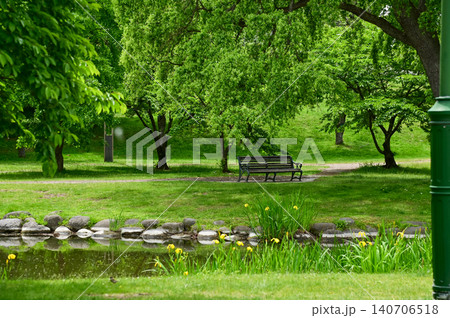 The scene of Nakajima Park in Sapporo, Hokkaido, Japan. The scenery of Nakajima Park in summer. A japanese garden and a decent public park in Japan. Nature and Travel scene. The scene of Nakajima Park in Sapporo, Hokkaido, Japan. The scenery of Nakajima Park in summer. A japanese garden and a decent public park in Japan. Nature and Travel scene. 140706518
