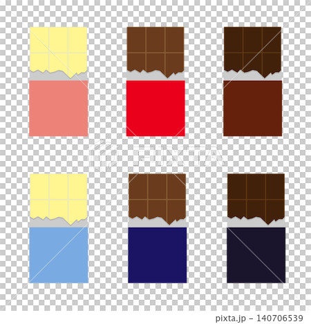 Set of vector illustrations of chocolate bars Set of vector illustrations of chocolate bars 140706539