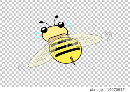 An illustration of a bee flying in a hurry. An illustration of a bee flying in a hurry. 140706574