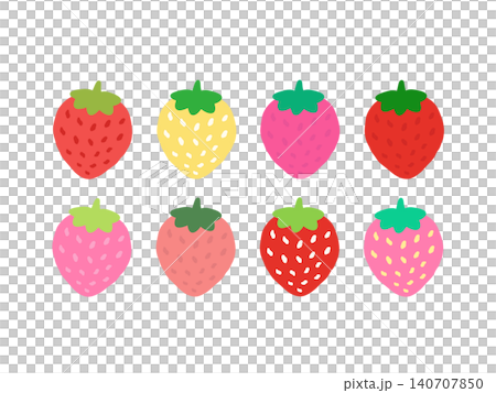 いろんな種類のいちごのイラストセット 140707850