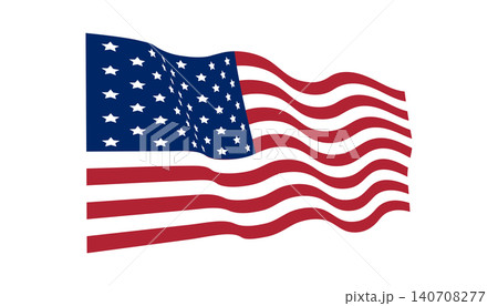 Waving American Flag Graphic With Stars and Stripes Symbolizing USA Patriotism and National Pride Waving American Flag Graphic With Stars and Stripes Symbolizing USA Patriotism and National Pride 140708277