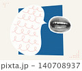 Trendy Halftone Collage of a mouth with a chaotic red swirl speech bubble, representing verbal abuse and harmful communication. Perfect for mental health, HR, awareness, and social issue content. 140708937