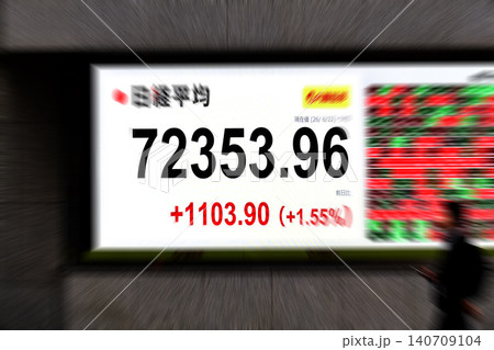 日本の東京都市景観初7万2000円台・株価/終値7万2353円96銭。TOPIX終値も最高値を更新 140709104
