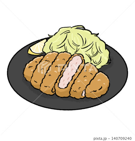 とんかつのシンプルイラスト とんかつのシンプルイラスト 140709240