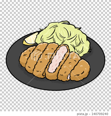 とんかつのシンプルイラスト とんかつのシンプルイラスト 140709240