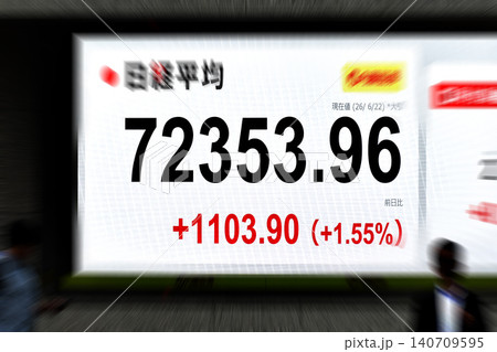 日本の東京都市景観初7万2000円台・株価/終値7万2353円96銭。TOPIX終値も最高値を更新 140709595