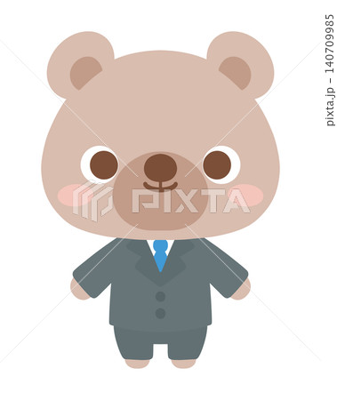 小学校のくまの先生　動物　イラスト 140709985