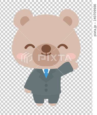 A bear teacher at an elementary school giving an explanation. (Animal illustration) A bear teacher at an elementary school giving an explanation. (Animal illustration) 140709986