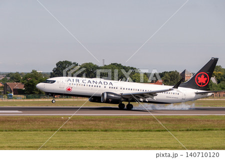 Air Canada Boeing 737 MAX 8 Landing on Runway Air Canada Boeing 737 MAX 8 Landing on Runway 140710120