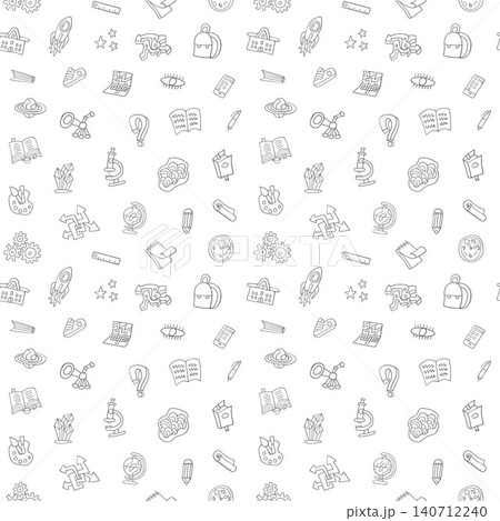 School education seamless vector background , hand drawn doodle objects and signs School education seamless vector background , hand drawn doodle objects and signs 140712240