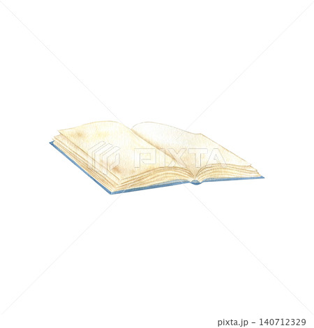 Open book with blank pages watercolor isolated illustration. Hand drawn clipart for education, library themes, reading concepts and back-to-school design projects. Detailed drawing. Open book with blank pages watercolor isolated illustration. Hand drawn clipart for education, library themes, reading concepts and back-to-school design projects. Detailed drawing. 140712329