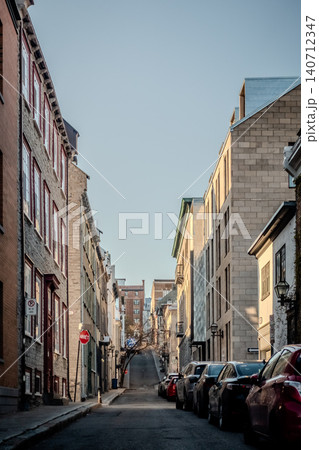 Old Quebec City Streets and Architecture with Cobblestone Roads Cafes and Historic Buildings Old Quebec City Streets and Architecture with Cobblestone Roads Cafes and Historic Buildings 140712347