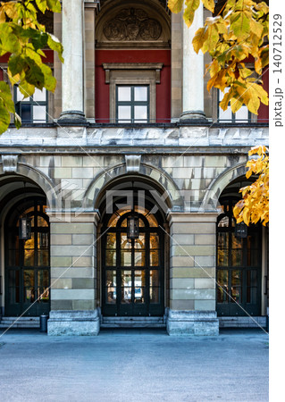 Munich Residenz Festsaalbau Framed by Autumn Foliage 140712529