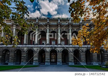 Munich Residenz Festsaalbau Framed by Autumn Foliage Munich Residenz Festsaalbau Framed by Autumn Foliage 140712542