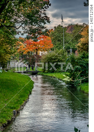 Autumn Streams Through Munich English Garden Park 140712564