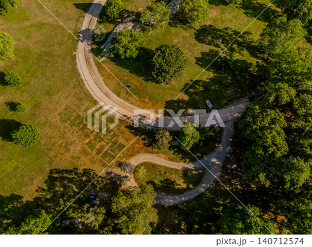 Aerial View Over Goddard Park In Rhode Island Aerial View Over Goddard Park In Rhode Island 140712574