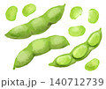 枝豆のイラスト　手描き　水彩風 140712739
