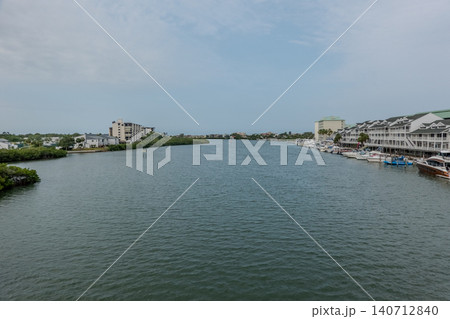 Clearwater Florida Waterfront Neighborhood Along Intracoastal Waterway with Residential Homes Docks Clearwater Florida Waterfront Neighborhood Along Intracoastal Waterway with Residential Homes Docks 140712840