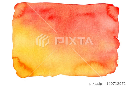 Red orange and yellow watercolour paint gradient textured shape horizontal stain background. Abstract warm colors wash technique watercolor blob for nature heat concept, brush stroke texture Red orange and yellow watercolour paint gradient textured shape horizontal stain background. Abstract warm colors wash technique watercolor blob for nature heat concept, brush stroke texture 140712972