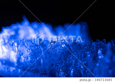 Luxury Frozen Ice Texture Motion, Elegant Cold Abstract Background. Crystalline 140713085