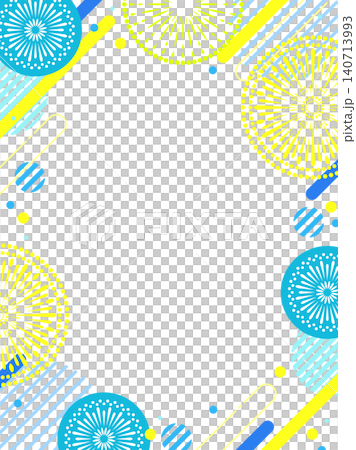 ポップかわいい打上花火のイラストテンプレート ポップかわいい打上花火のイラストテンプレート 140713993