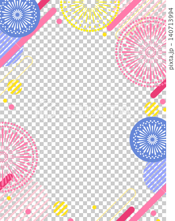 ポップかわいい打上花火のイラストテンプレート ポップかわいい打上花火のイラストテンプレート 140713994