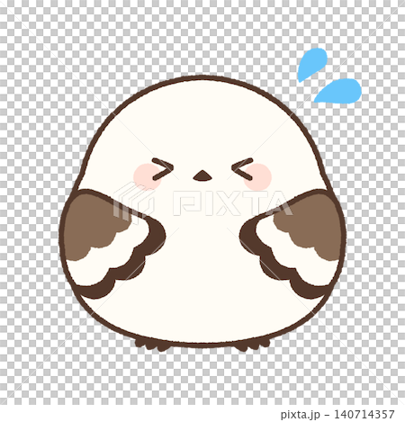 A long-tailed tit apologizing (front view) 140714357