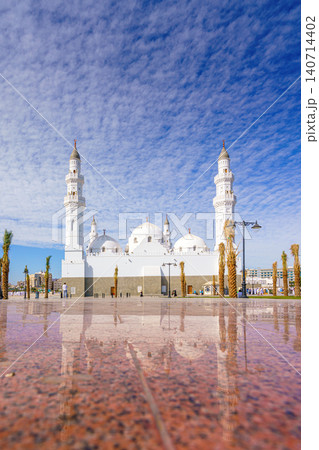 Al-Madinah al-Munawwarah, Saudi Arabia - Mar 09 2023, panoramic view mosque Al-Quba, Al-Madinah al-Munawwarah, Saudi Arabia Al-Madinah al-Munawwarah, Saudi Arabia - Mar 09 2023, panoramic view mosque Al-Quba, Al-Madinah al-Munawwarah, Saudi Arabia 140714402