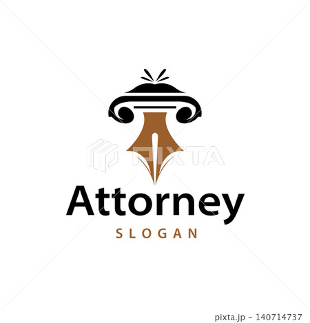 Legal Justice Scales Vector Logo Illustration Template Design 140714737